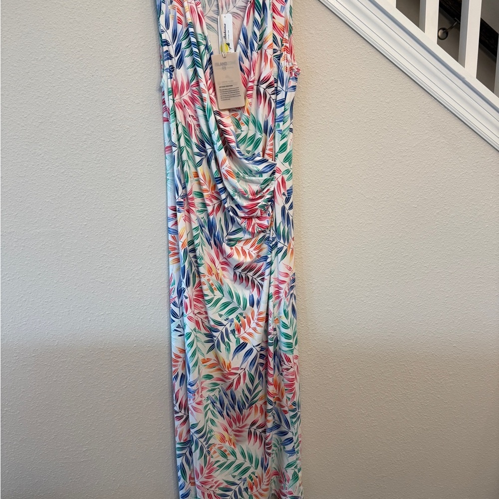Tommy Bahama Multicolor Leaf Print Dress